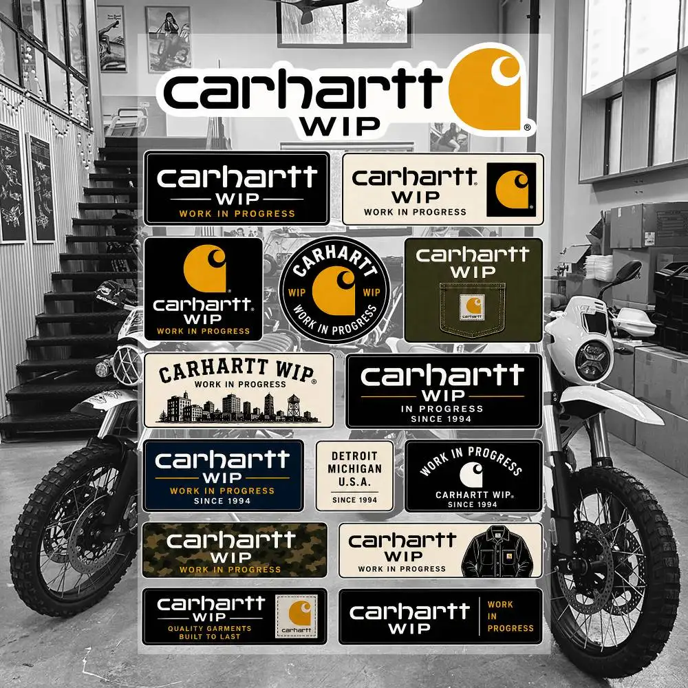 C-a-r-h-a-r-t-t WIP Ästhetische Graffiti Wasserfeste PVC-Aufkleber für Auto, Motorrad, Skateboard, Helm, Notizbuch