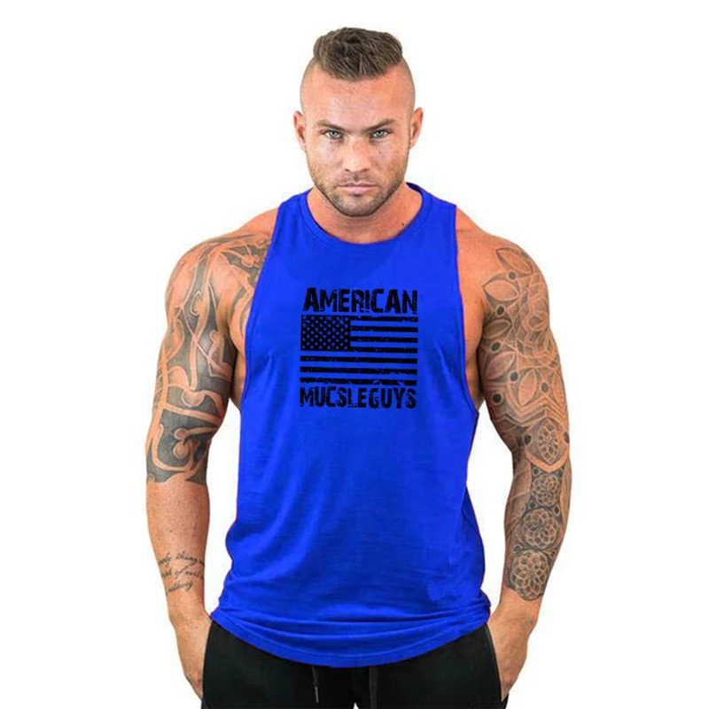 Mens Breathable Cotton Running Vest Sweat Absorbent Loose Fit Summer Gym Workout basketball Fitness Weightlifting Training Shirt