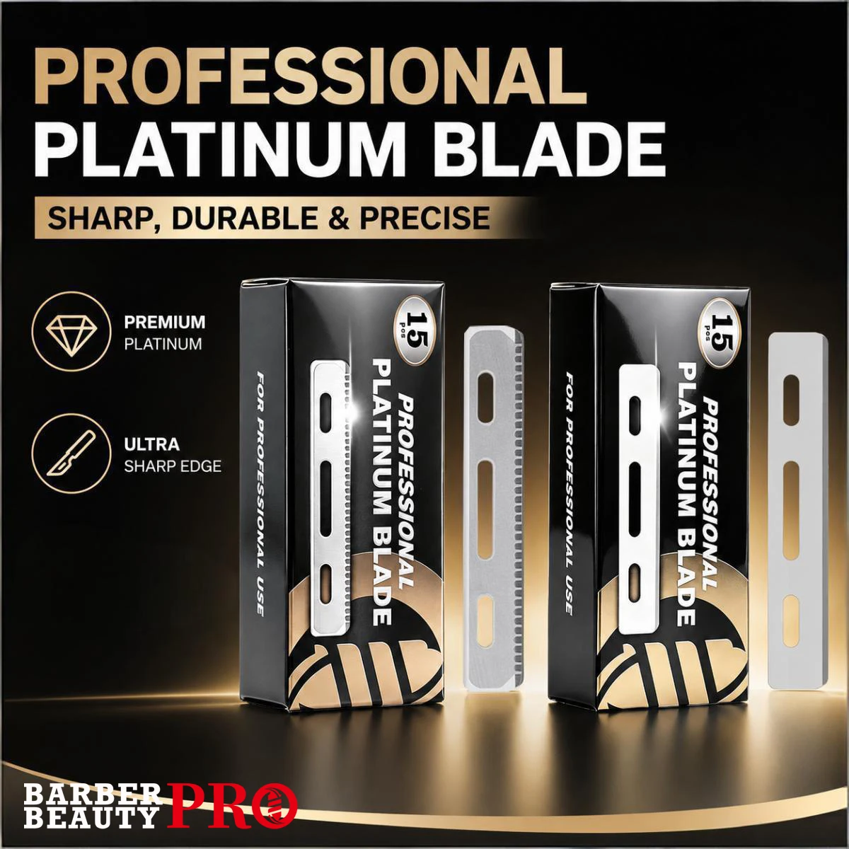 15 pçs/caixa homens lâminas de barbear barbeiro profissional substituição aço inoxidável único lado barbeador malha facas segurança