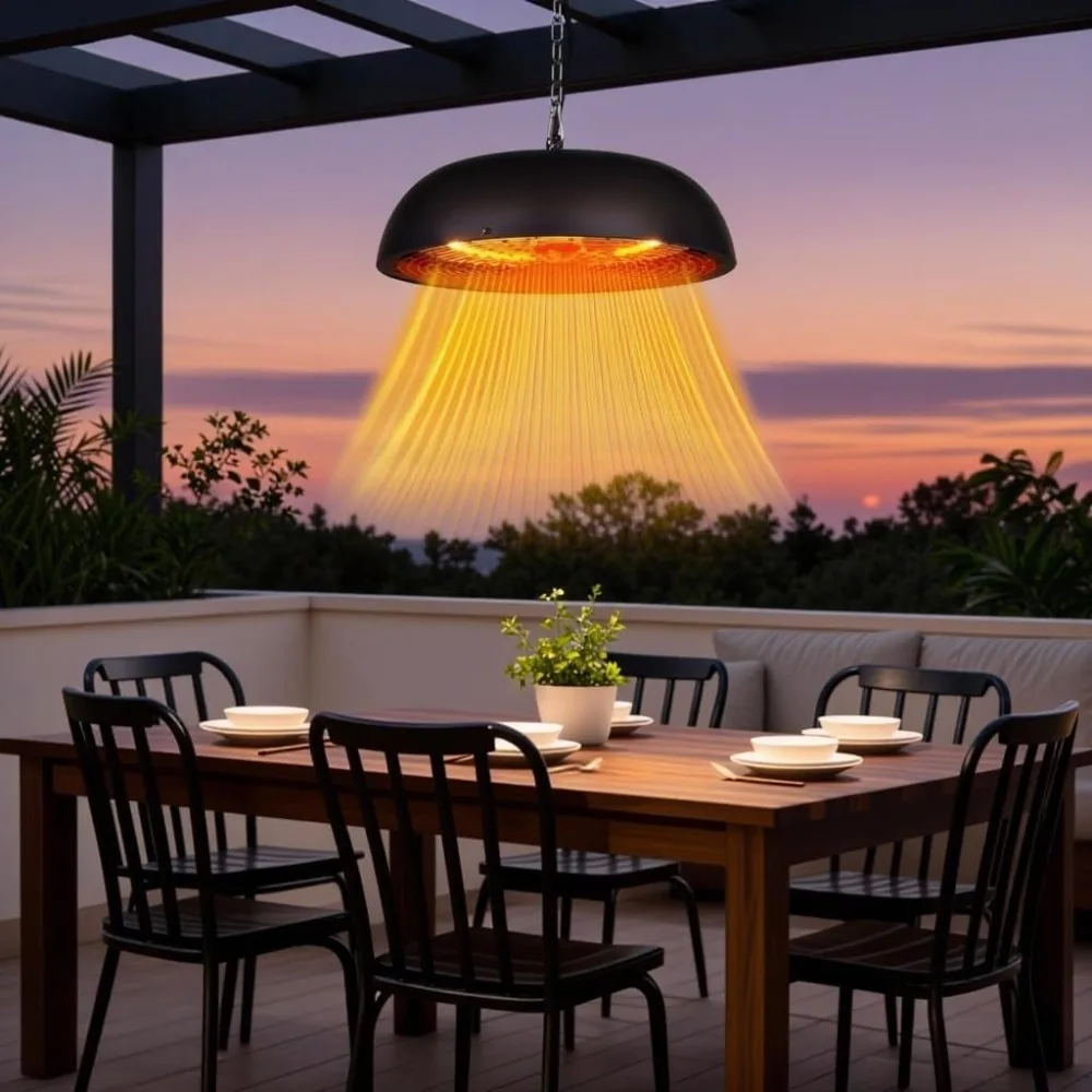 

Infrared Electric Patio Heater, 1500W Outdoor Heaters for Patio with Overheat Protection,1500W Hanging Ceiling Mounted Infrared