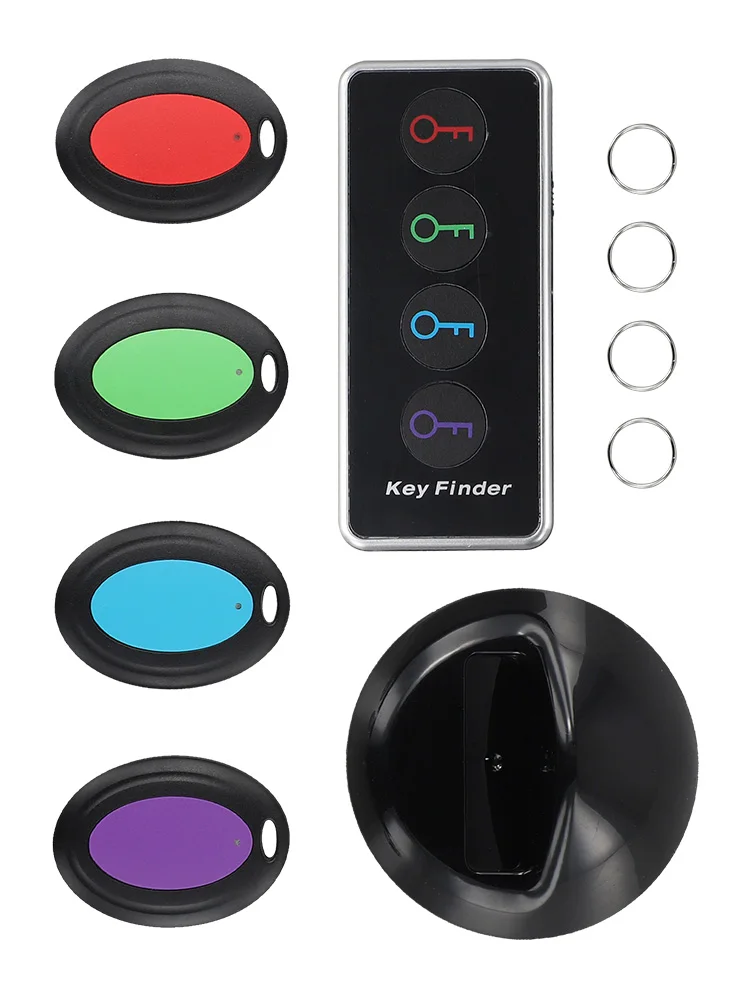 4 In 1 Wireless Remote Control Finder Key Locator With LED For Light 75-80dB Alarm For Lost Keys Wallet Phone Dog Collar Too