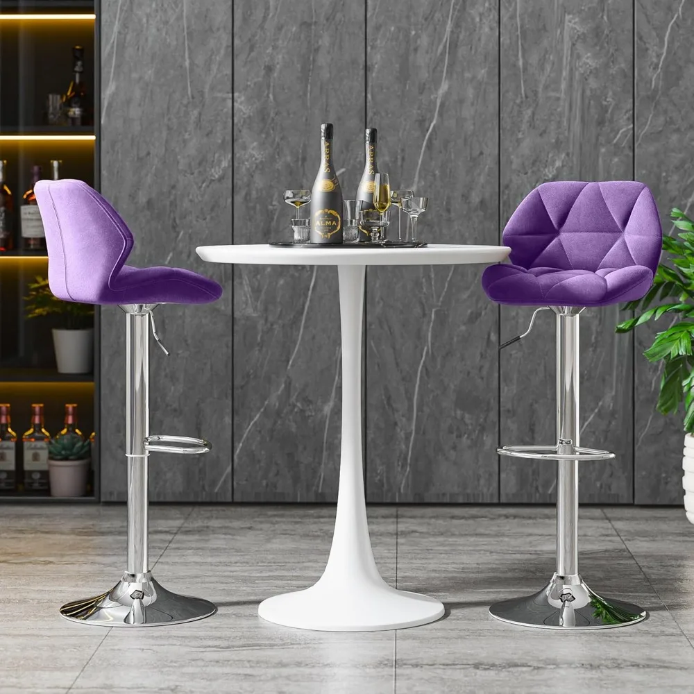 Barhocker-Set, 2er-Set, moderner Thekenhocker mit Rückenlehne und Fußstütze, Küche, Esszimmer, Barhocker