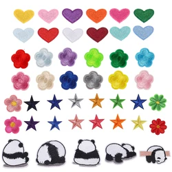 Cheap Set Iron On Patches Clothing Embroidered Mini Heart Applique Repair Patch Clothes Patches Badge DIY Clothing Accessories