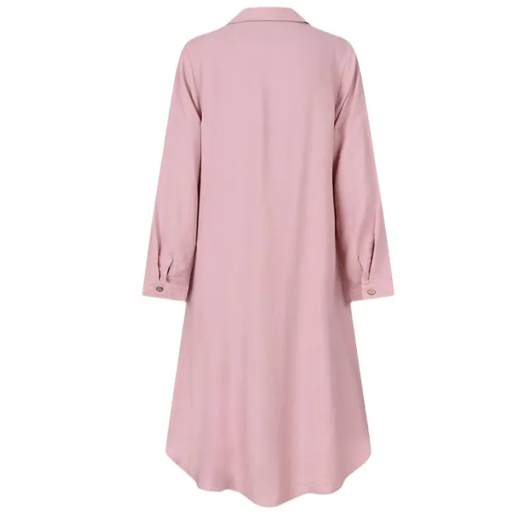 Vestidos Muslim Shirt Dress Women Jalabiya Single Breasted Long Robe Ramadan Morocco Dubai Abayas Kaftan Eid Arab Dresses