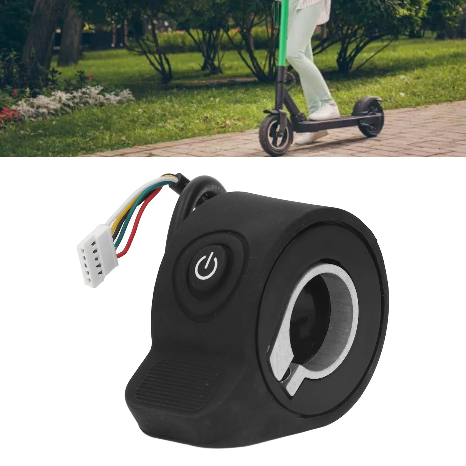 Electric Scooter Throttle Grip High Sensitivity Single Button Thumb Accelerator