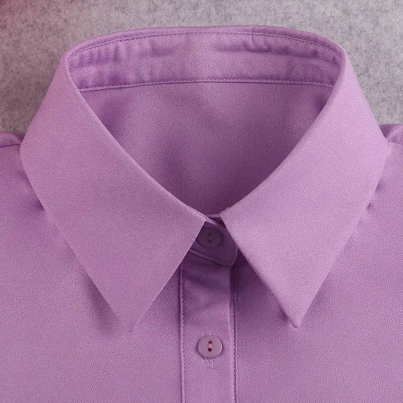 Frauen Baumwolle Kristall gefälschte Kragen Bluse Vintage solide abnehmbare Hemd Kragen falsche Revers Bluse Top Frauen Kleidung Accessoires – Detail 3