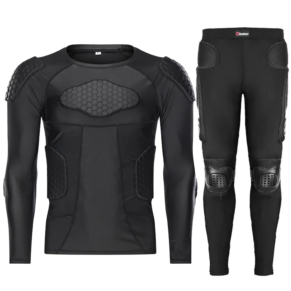 

Motorcycle Armor Men Moto Suit Black Moto Body Armor Motorbike Motocross T-Shirt Pants Jacket Base Layer Protective Gear