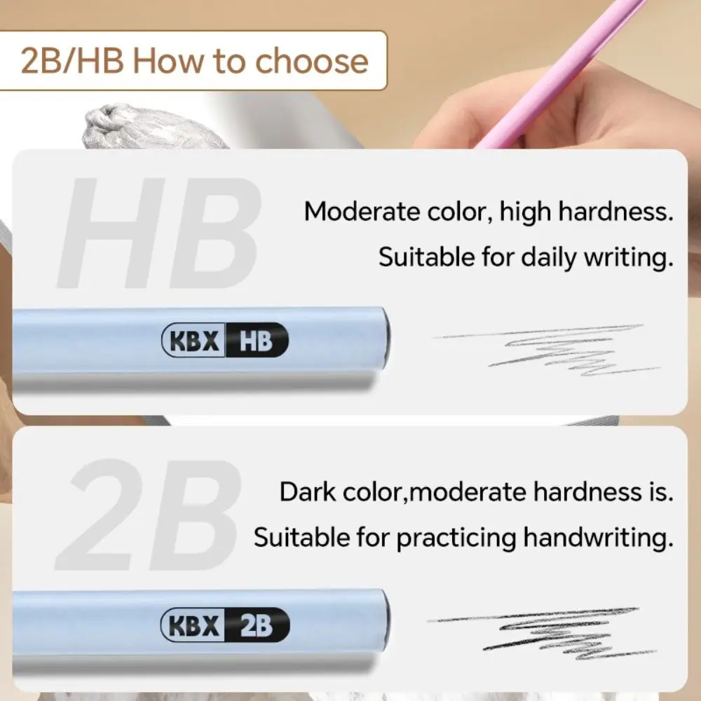 10PCS/Box High Quality Wood Pencil Correct Holding Pen Posture Large Triangle Pole HB/2B Pencils Writing Tools Gift