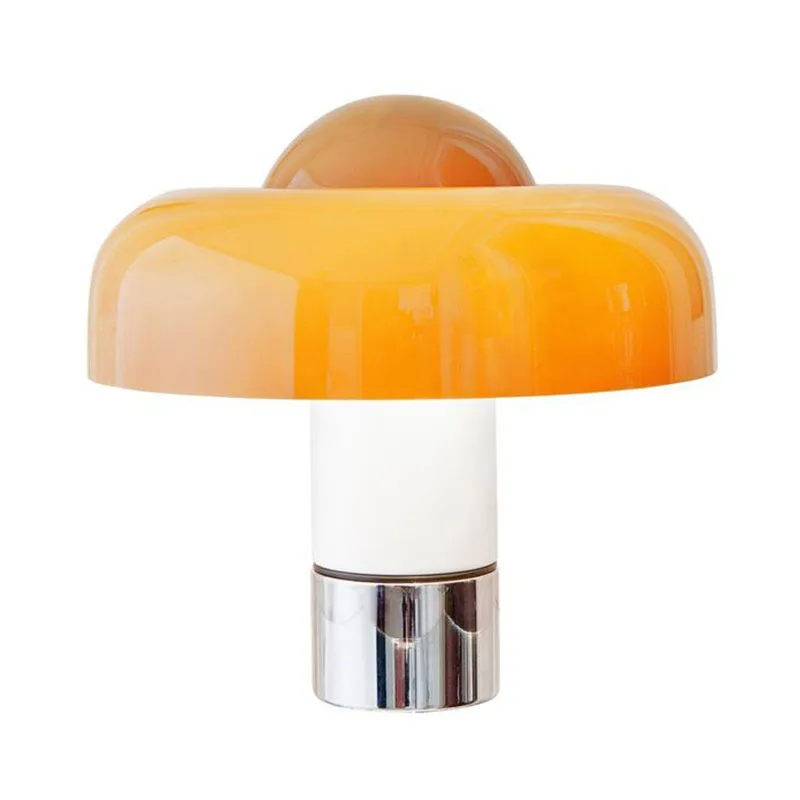 

Danish Postmodern Art Hotel Bauhaus Vintage Cashier Front Desk Medieval Internet celebrity Orange Pot Lid Decorative Desk Lamp