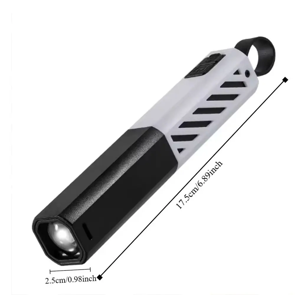 Super Bright Zoom Led Flashlights High Strong Power Rechargeable Mini Flashlight Waterproof Telescopic Zoom Laser Flashlight