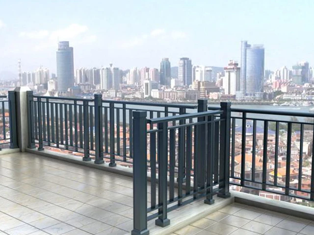 إطار ألومنيوم فريد مخصص مع خشب معالج بالضغط السطحي المطلي للمنازل وحمام السباحة ودرابزين الدرج #2