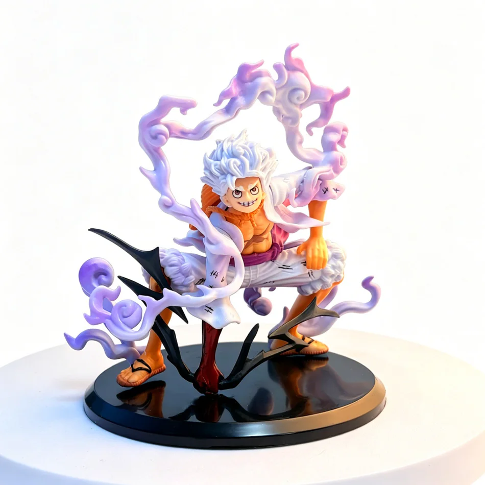 Bandai One Piece Fifth Gear Sonnengott Nika Luffy Hockende Figur, Anime-Peripheriemodell-Ornament, 2D Anime-Sammlerstück im Trend