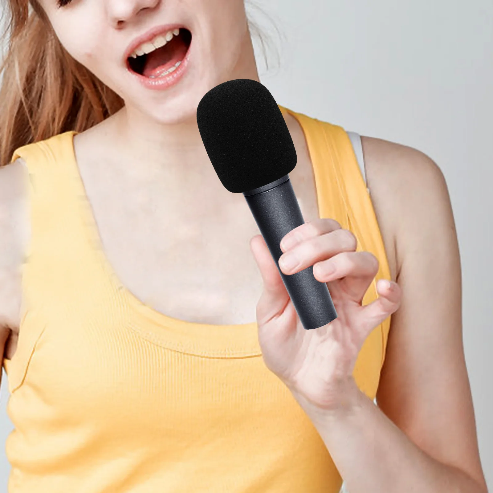 غطاء إسفنجي للميكروفون مقاوم للرياح، غطاء حماية ناعم وسميك، سهل التركيب، تصميم محمول، جودة صوت واضحة