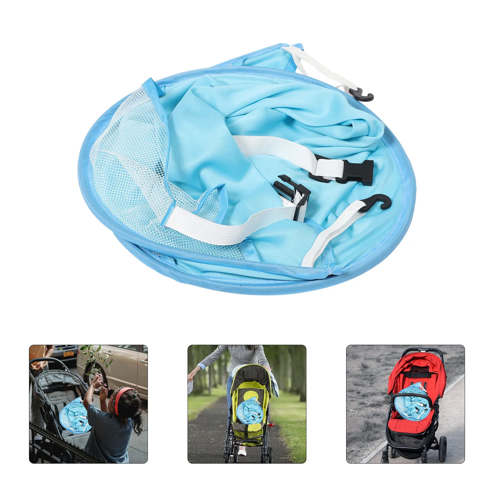 عربة أطفال قابلة للطي مظلة للطفل للحماية من الأشعة فوق البنفسجية مقاومة للمطر محمولة لعربة الأطفال ملحقات كرسي يدفع باليدين في الهواء الطلق