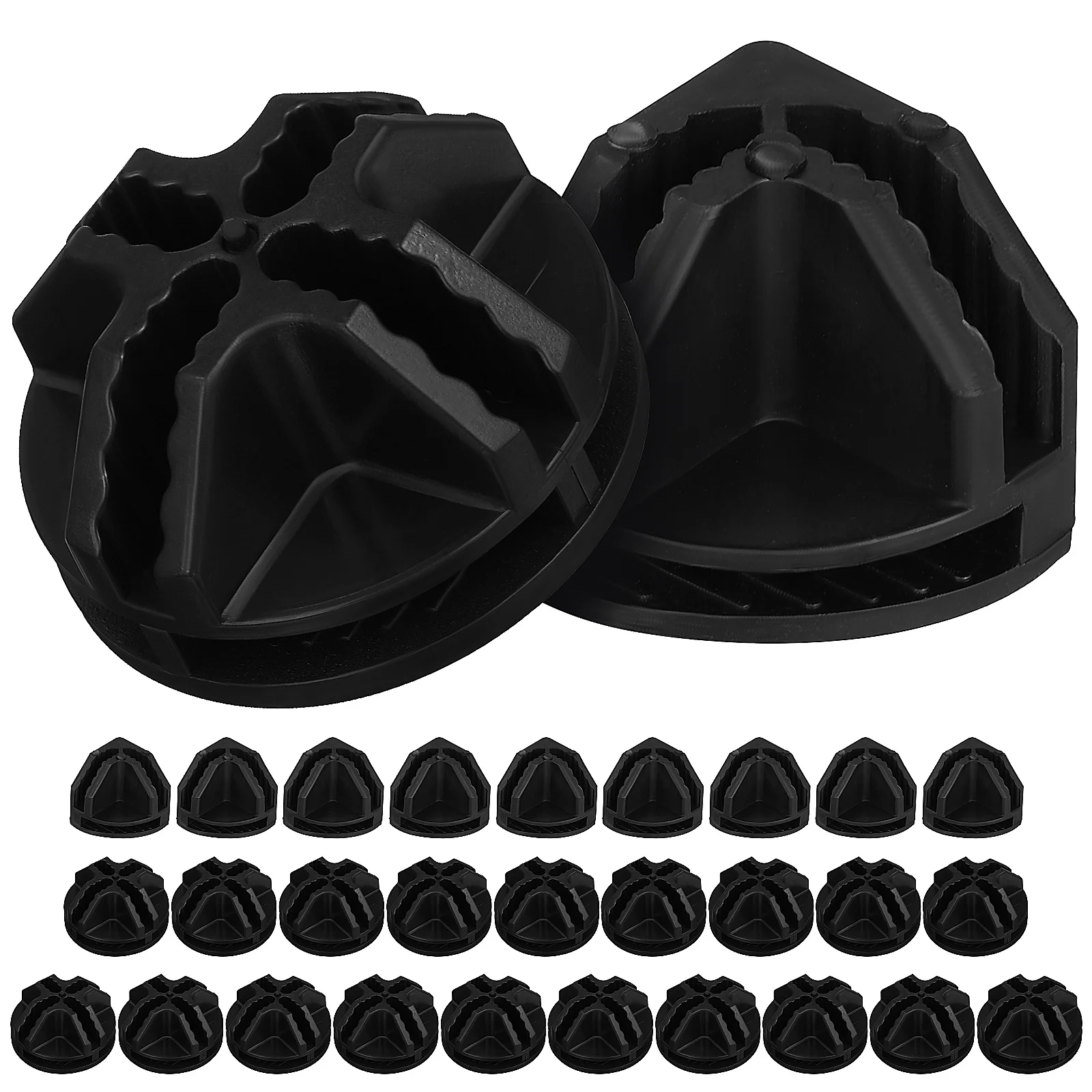 30 قطعة بطاقة المفاجئة خزانة منظم موصلات البلاستيك شبكة مكعب المشابك لرفوف الأسلاك تخزين خزانة مقسم