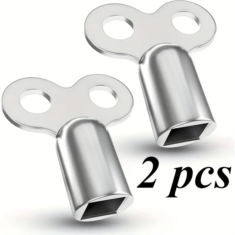 

2pcs Durable Zinc Alloy Radiator Bleed Keys | Fit for Heating Vent Valves | High-Quality with EU Standard Connector Thread