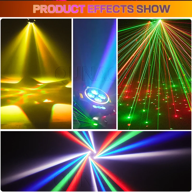 New! LED Party Lights Lyrical Dream Sound RGBW Dmx Dance Event Device Indoor Home Party Dj Strobe Light Club Bar Laser Projector