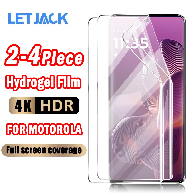 

2-4Piece Full Cover Hydrogel Film for Motorola Edge 60 50 40 Pro Fusion Curved Screen Protector for Moto S50 Neo X50 Ultra G85