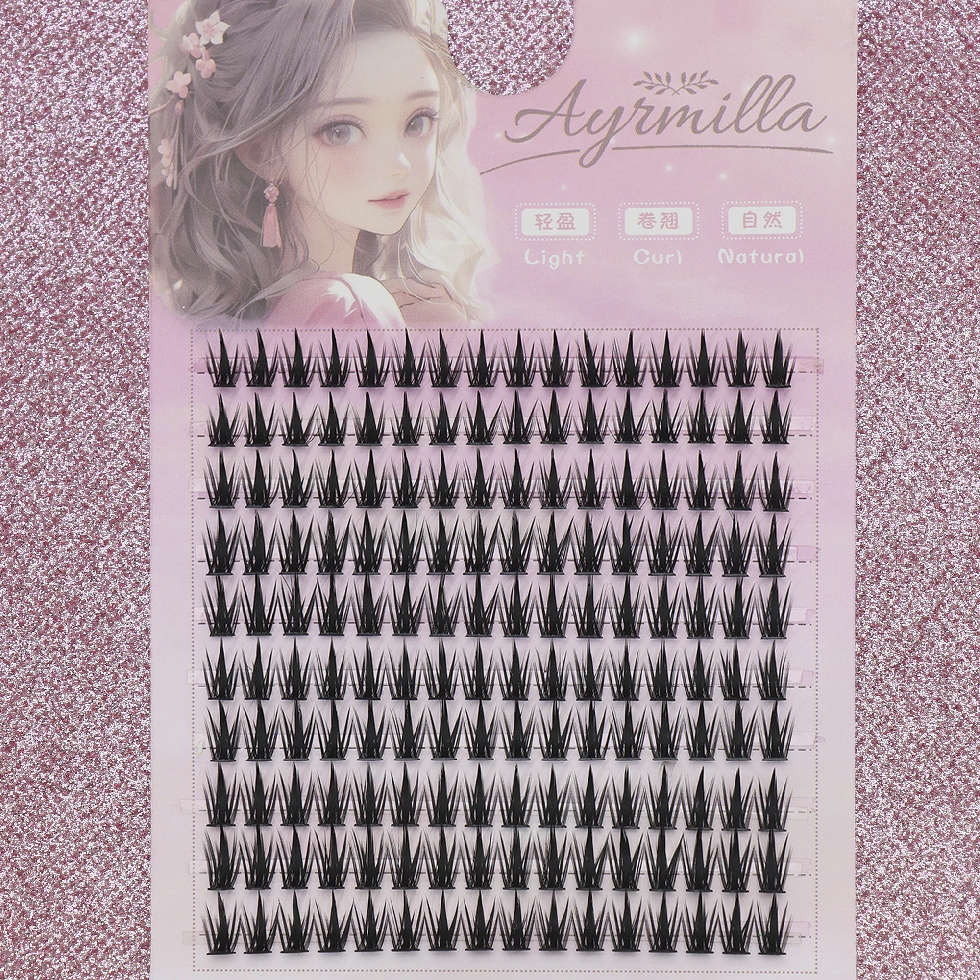 160 grappoli 5-12MM estensione naturale mista ciglia finte festa viaggi lavoro quotidiano riunione ciglia innesto ciglia fai da te