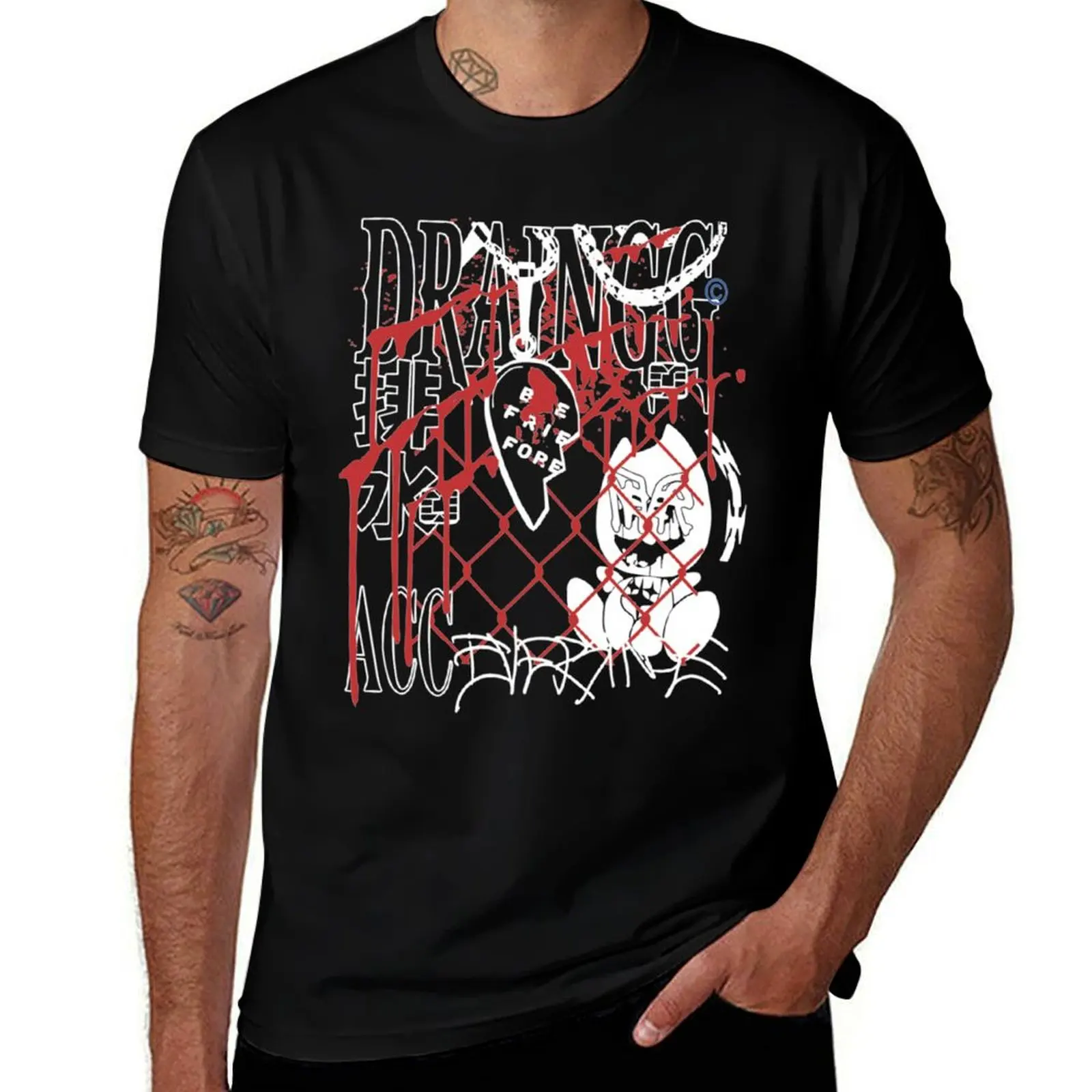 Bladee Merch Ghost T-Shirt Basic Short Sleeve for Men T-Shirt