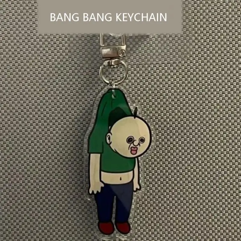 In Stock Bangbang Keychain Korean Anime Bangbang and Yuzhi Peripheral Acrylic Pendants Spoof Cartoon Ornaments Girls Small Gifts