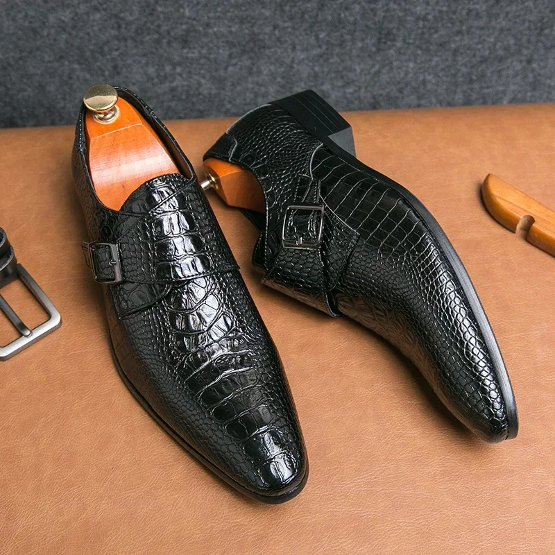 Mocassins de couro com designer masculino, Flats britânicos, Luxo, Formal, Negócios, Dirigindo, Casual, Casamento, 38-48