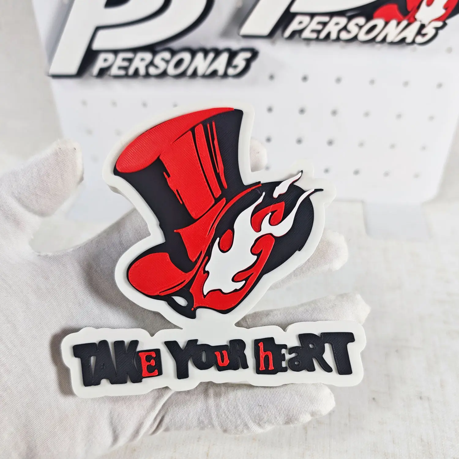 Persona 5 Logo Fridge Magnet Acrylic Stand Figure Model Desktop Decoration Collectible For Game Fans view 5