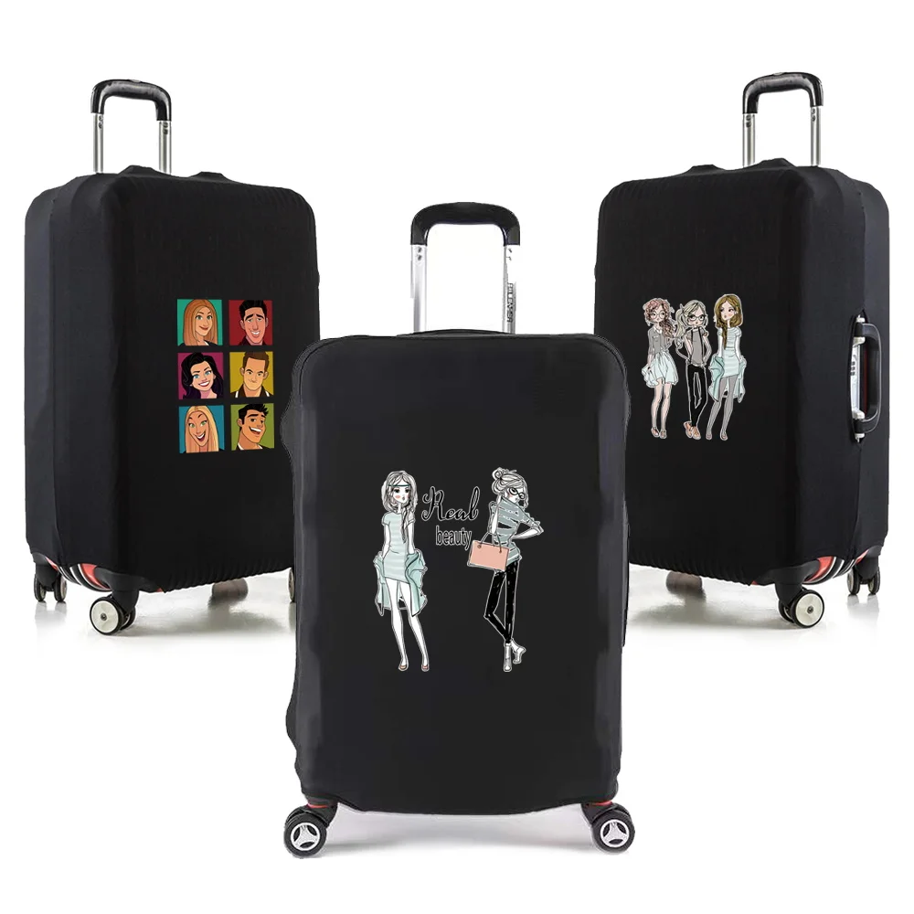 

Elasticity Travel Luggage Cover for 18-32 Inch Friends Print Traveling Essentials Accessories Trolley Protective Suitcase Case