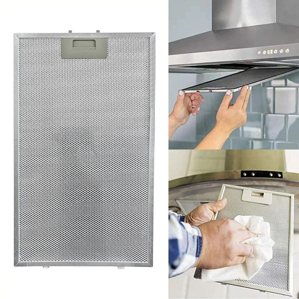 Silver Cooker Hood Filter Filter Extractor Lasting And Long Lasting Vent Filter X X Mm Aluminized Grease Filtration