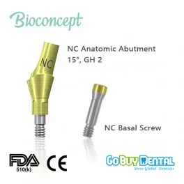 

NC Anatomic Abutment, angled 15°, GH 2 (131030)