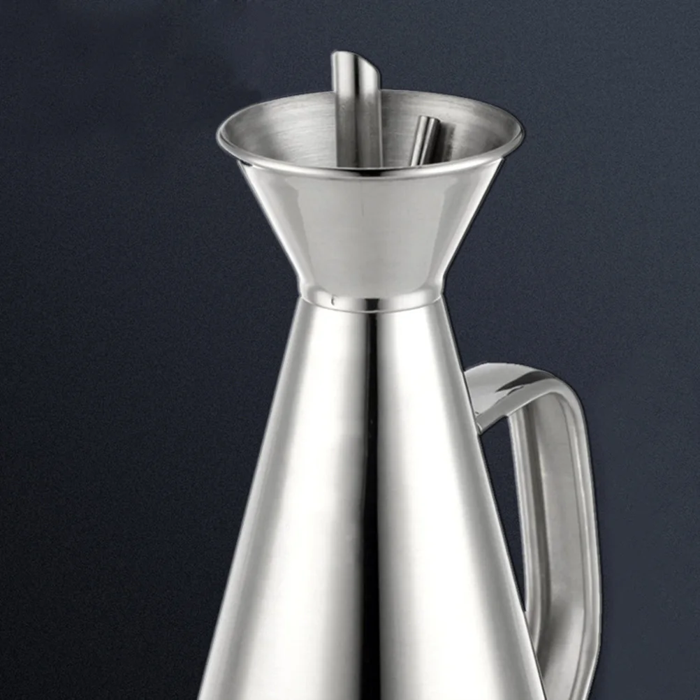 

Stainless Steel Oil Container 500ml Anti Funnel Spout for Kitchen Cooking Liquids Stainless Steel Oil Dispenser