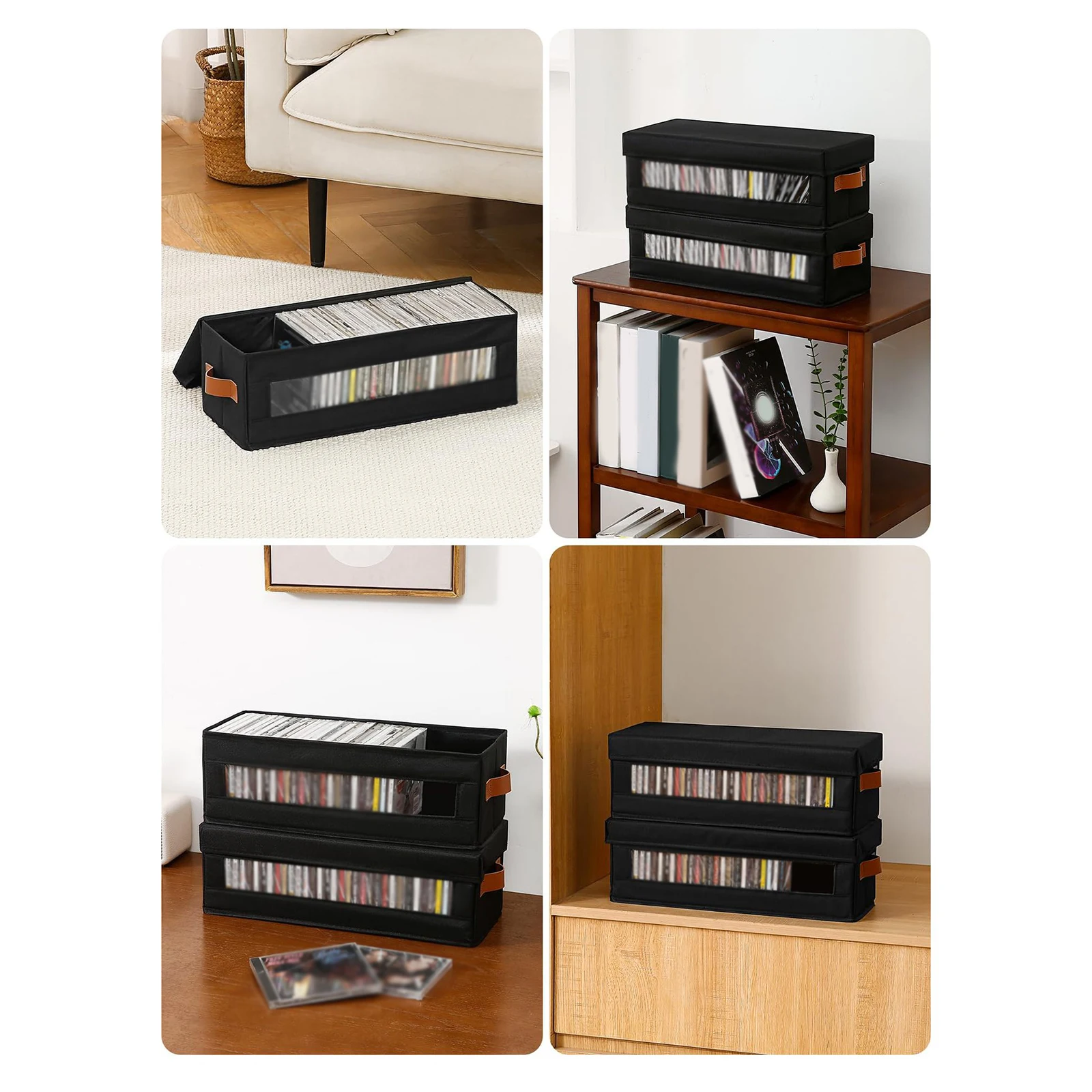 CD Storage Box With Dustproof Lid For Organizing Towels,toys,office Supplies, Clothing For DVD - view 3