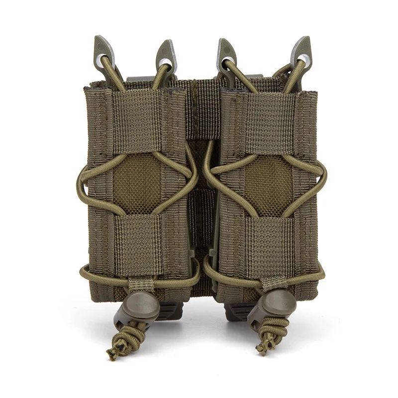 Neue 9mm Doppelmagazintasche für 9mm/.45 Pistolenmagazine, MOLLE Taktische Schnellverschluss-Magazintasche, Jagd- und Gewehrzubehör – Detail 9