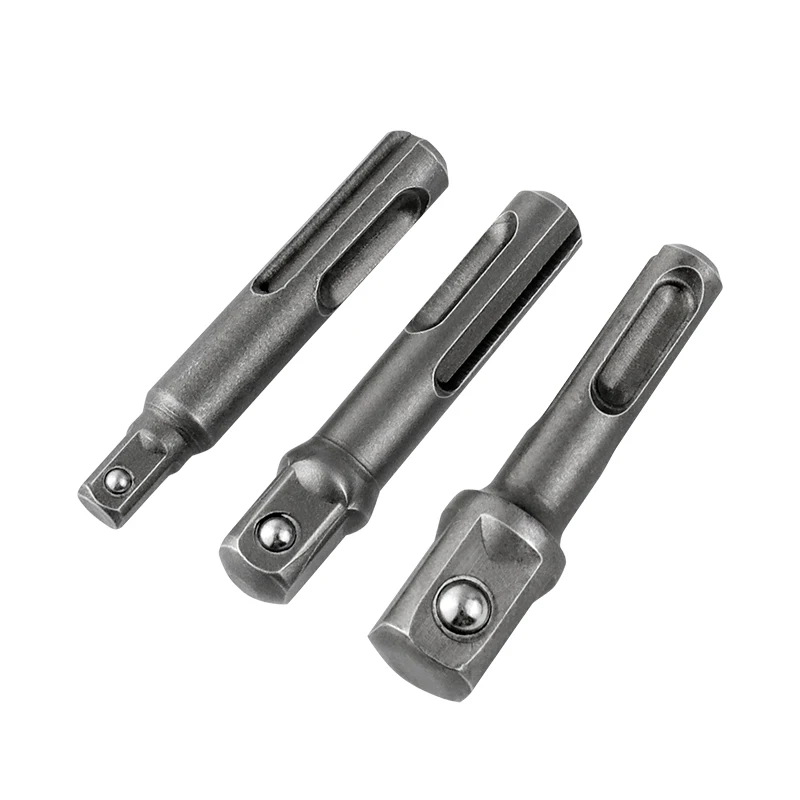 3 pz SDS Socket Driver Set Adattatore per punta da trapano 3/8 1/4 1/2 "Convertitore con codolo esagonale Trapano a percussione Martello Adattatore Strumenti
