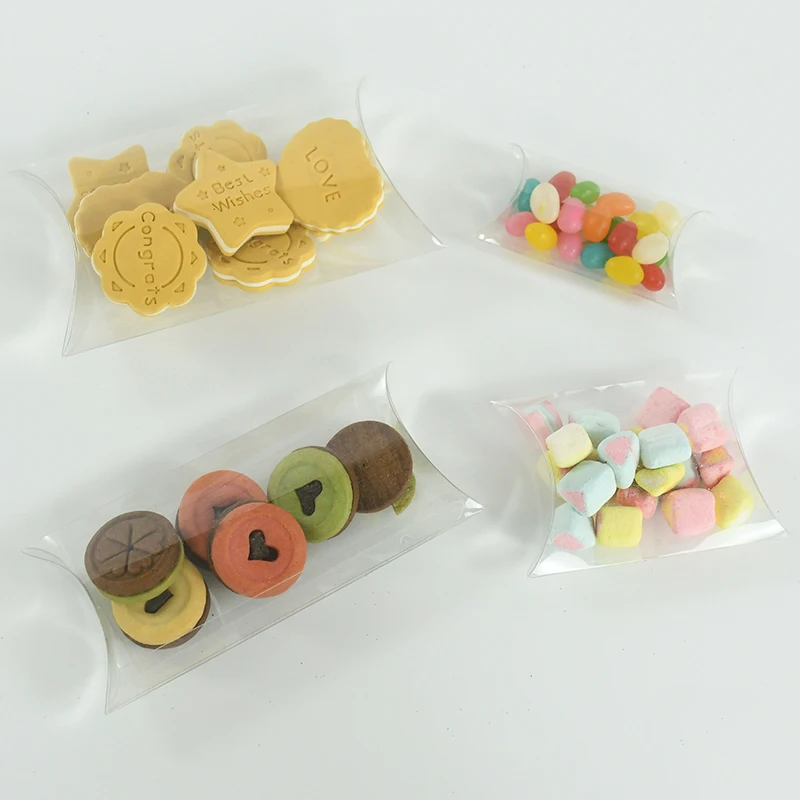 10 stücke Kissen Form Klar PVC Candy Box Transparent Geschenk Verpackung Box Hochzeit Geburtstag Party Favors Decor Weihnachten Box liefert – Detail 11