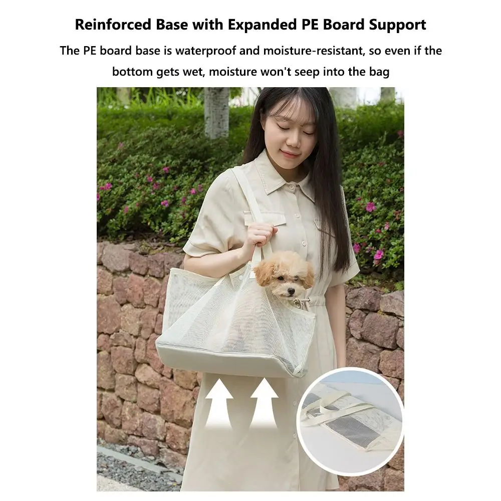 المحمولة شبكة حامل الحيوانات الأليفة حقيبة الكتف Crossbody الصيف استخدام طوي الحيوانات الأليفة حمل تنفس مريحة الكلب حقيبة سفر