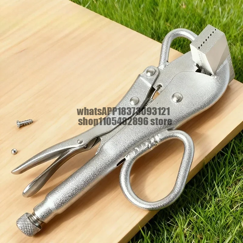 Locking Sheet Metal Clamp Flat Extra Wide Duck Bill Vice Auto Body Pull Clamps & Welding Shaping Pliers