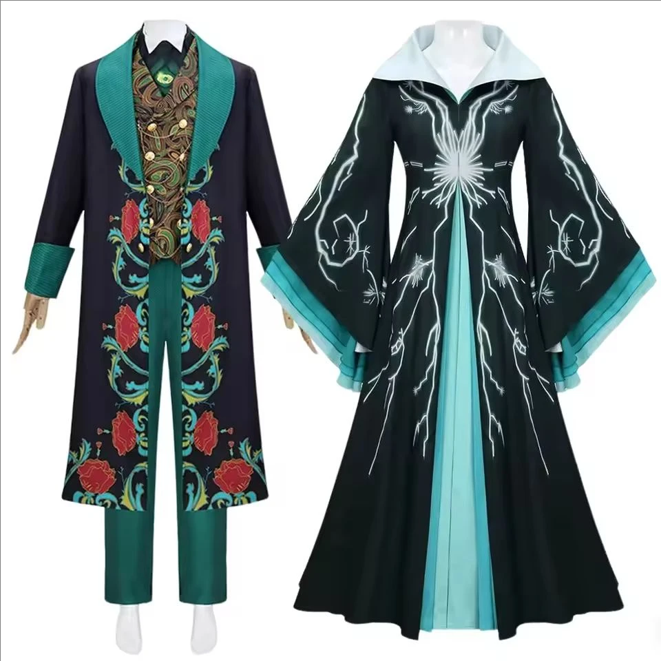 

Movie Wicked Madame Morrible Wizard of Oz Cosplay Costume Women Men Wizard Witch Dress Stage Uniform Halloween Carnival Clothes