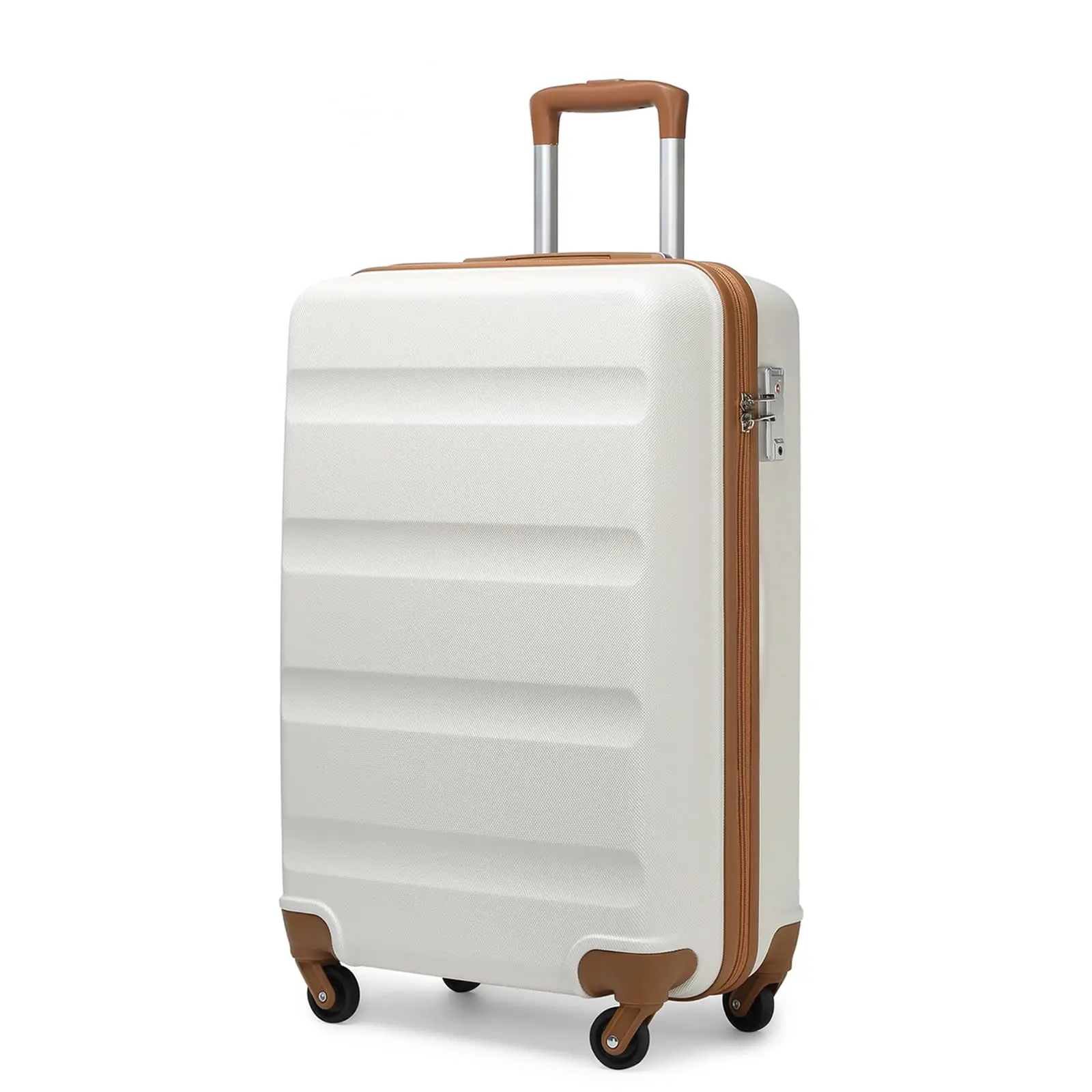 Kono Lightweight Hard Shell Travel Trolley Case with 4 Spinner Wheels & Dial Combination Lock, Perfect for Hand Luggage