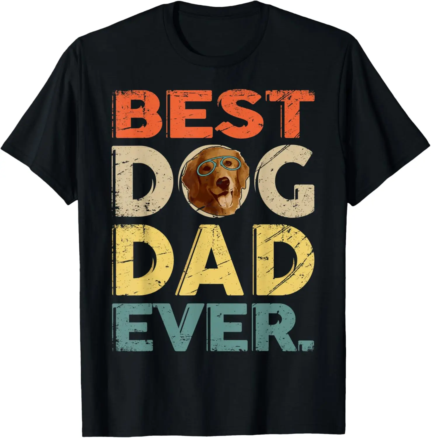 

Mens Golden Retriever Best Dog Dad Ever Father's Day Gifts T-Shirt