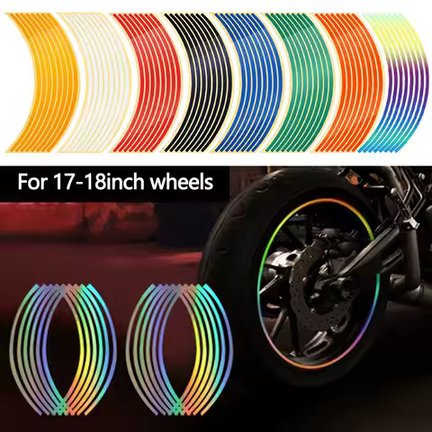 For Honda CBR600RR CBR1000RR CBR300R CBR500R CB1000R CB650 VFR1200 800 NC700 Reflective 17" 18" Motorcycle Wheel Sticker Decals