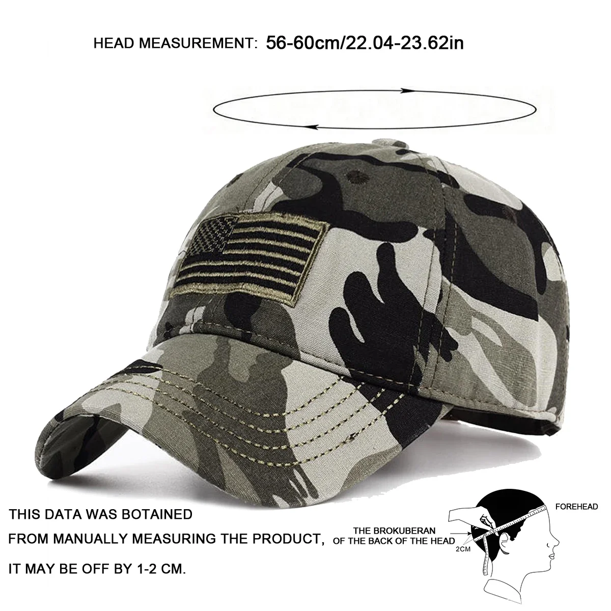 Berretti da baseball ricamati bandiera unisex degli Stati Uniti Primavera Autunno Cappelli casual regolabili per esterni Cappello per protezione solare Berretto sportivo