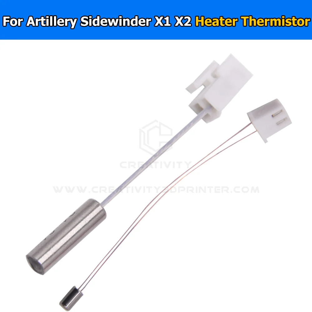 

Heater Cartridge Tube 24V 64W 300C Thermistor High Temperature Sensor NTC 100K For Artillery Sidewinder X1 X2 Genius Pro Printer