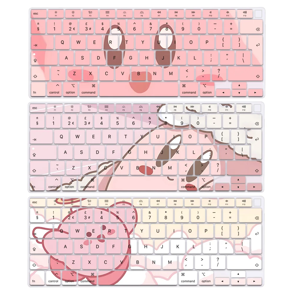 Cute Kirby EU Layout Color Print Soft Silicone Keyboard Cover For Macbook 2020 Air A2179 A2337