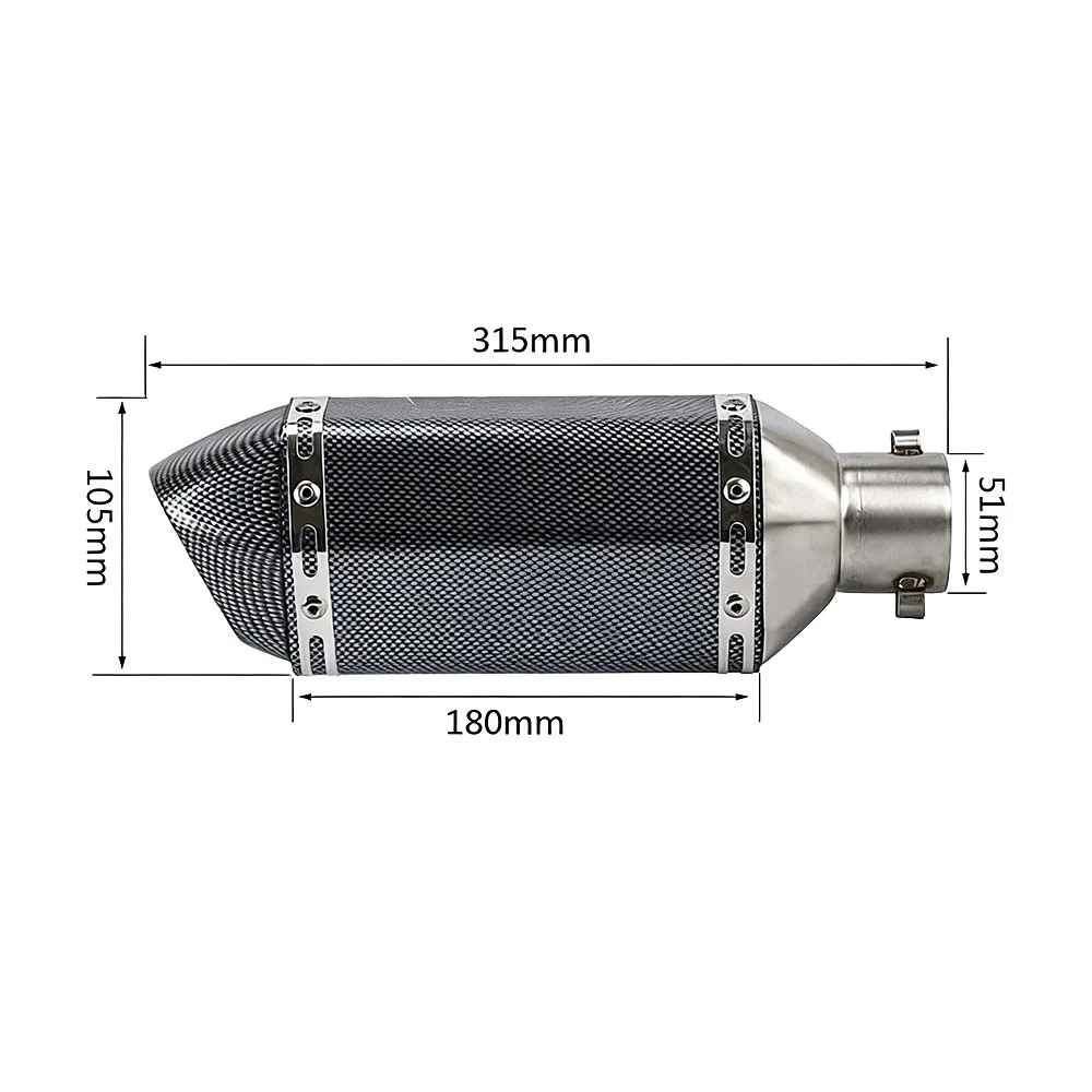 Auspuffanlagen für Yamaha BWS 125 Zuma 125 Komplettes System Krümmer Auspuffverbindungsrohr Schalldämpfer 310mm Auspuffrohre – Detail 2