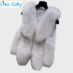 Colete curto sem mangas Faux Fur para mulheres, casaco quente fofo, roupas de inverno