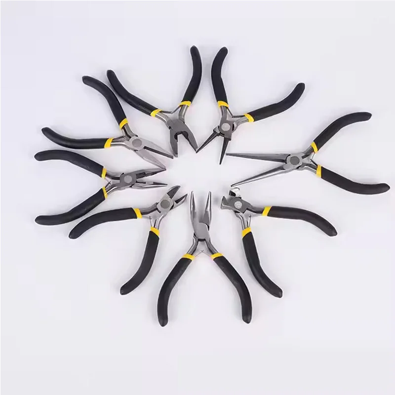 

Набор черных плоскогубцев для изготовления ювелирных изделий из 8 предметов — плоскогубцы с тигром/тонкими зубьями/кругленными горлышками, профессиональный набор инструментов для ювелирных работ