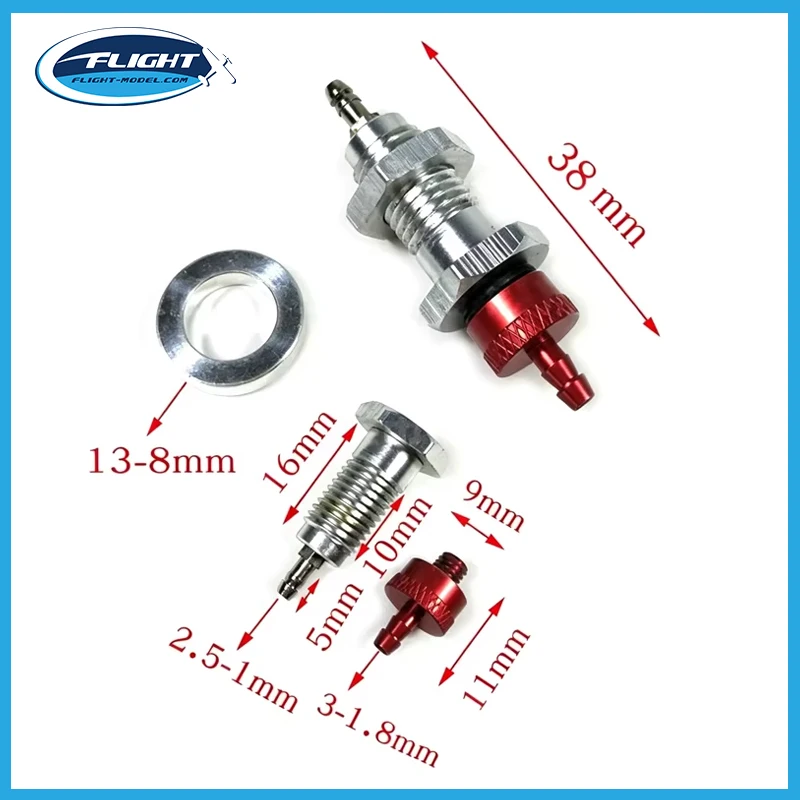 SZ001‑00501 One‑way Air Valve 38mm Metal Pressure Relief Valve RC Fuel Tank Fitting Spare Part