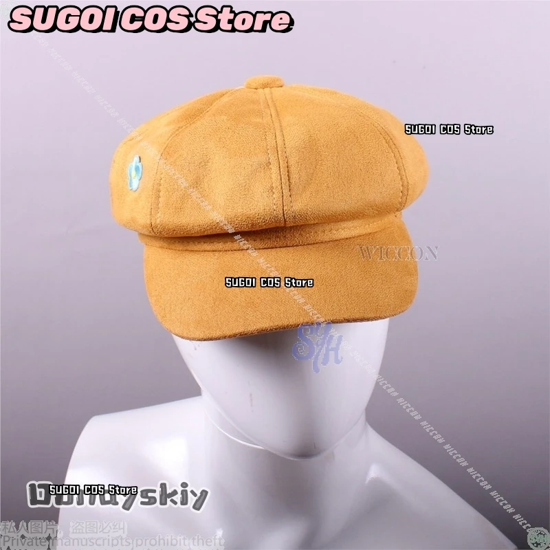 Kostum Anime Cosplay Kpop Demon Baby Saja Boys {SUGOI COS} Topi Oktagonal Y2K Bunga Kuning Kawaii Jirai Kei Prop Beret Halloween