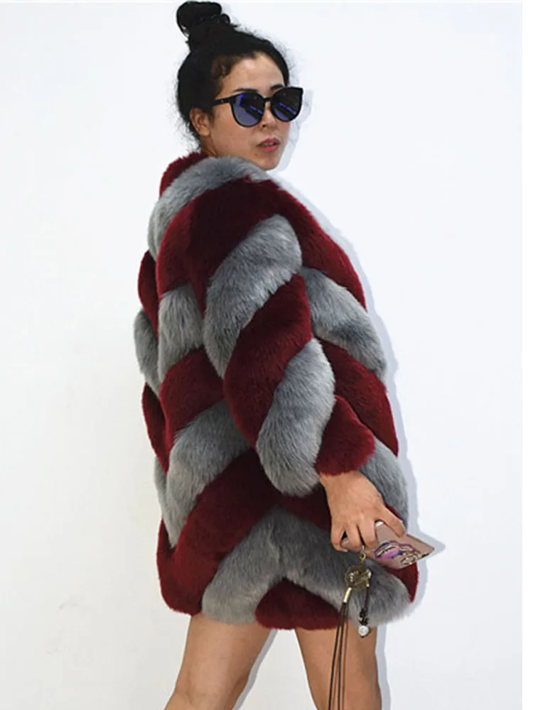 ZADORIN New Fashion Women Luxury Faux Fox Fur Coat Women Fashion Winter Coat Thick Warm Fake Fur Jacket Coats chaqueta mujer